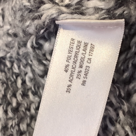 Old Navy Tie Front Cardigan Sweater Short Sleeve Grey Belted Wool Knit Size XS - Picture 9 of 11